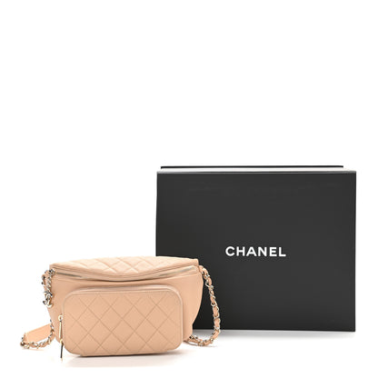 Chanel Caviar Quilted Business Affinity Waist Belt Bag Beige 11 of 11
