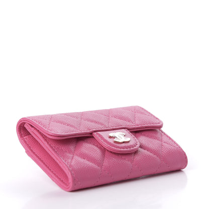 Chanel Caviar Quilted Flap Card Holder Pink 4 of 9