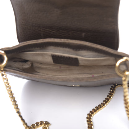Gucci Metallic Pebbled Calfskin Small 1973 Chain Shoulder Bag Winter Leaf 5 of 12