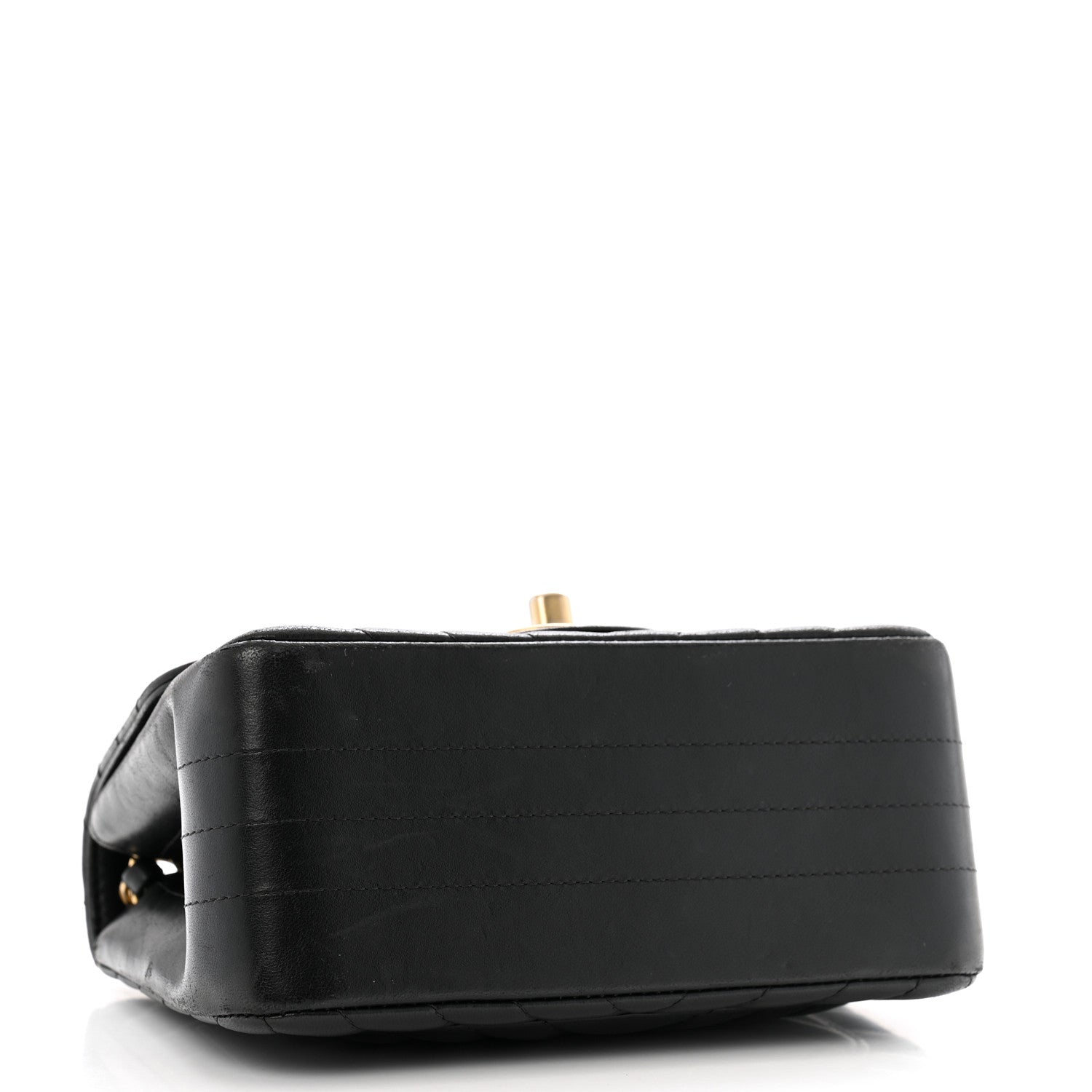 Chanel Lambskin Chevron Quilted Mini Square Flap Black 4 of 12