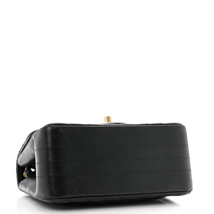 Chanel Lambskin Chevron Quilted Mini Square Flap Black 4 of 12