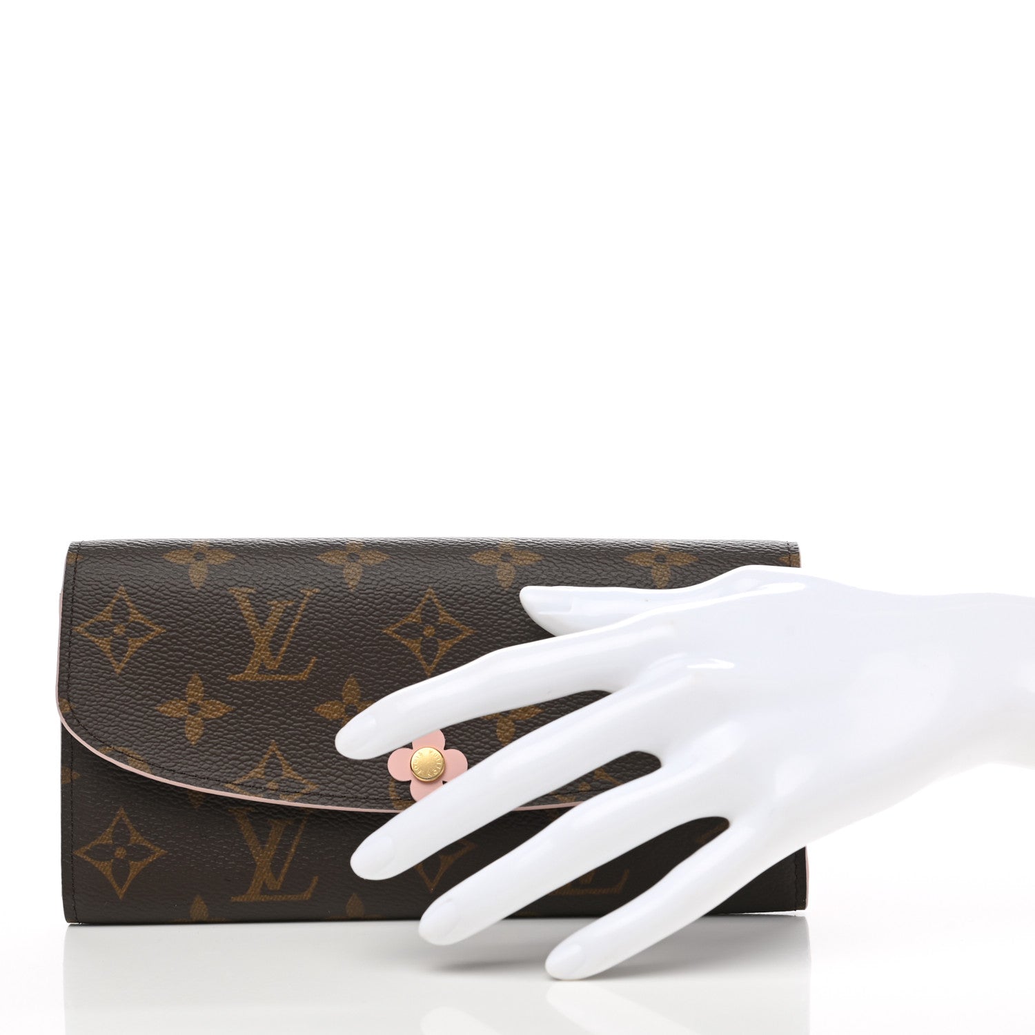 Louis Vuitton Monogram Bloom Flower Emilie Wallet Fuchsia 2 of 8
