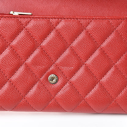 Chanel Caviar Quilted Medium Flap Wallet Red 9 of 10