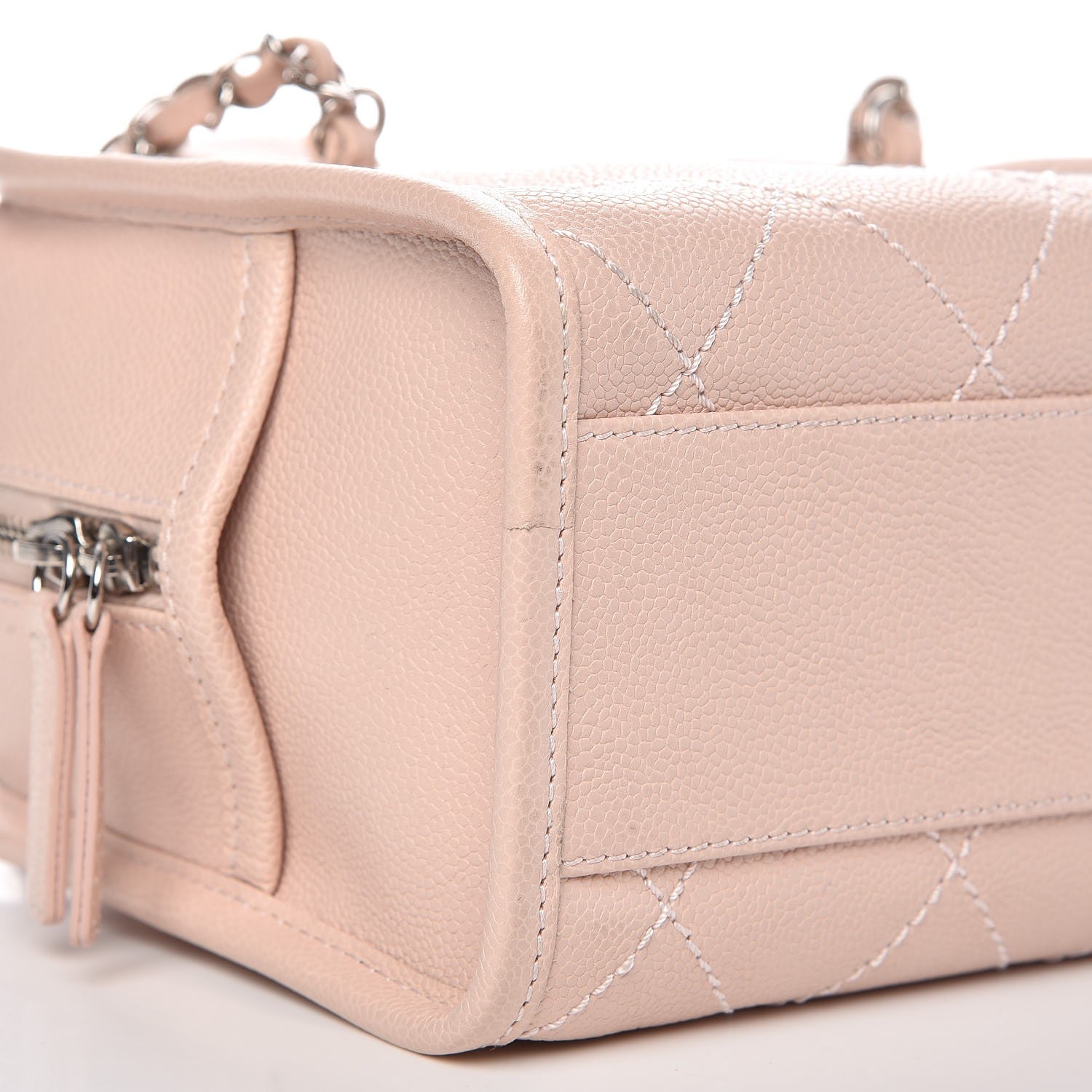 Chanel Caviar Quilted Small Deauville Bowling Bag Light Pink 8 of 10