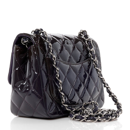 Chanel Patent Calfskin Quilted Mini Square Flap Purple 3 of 13