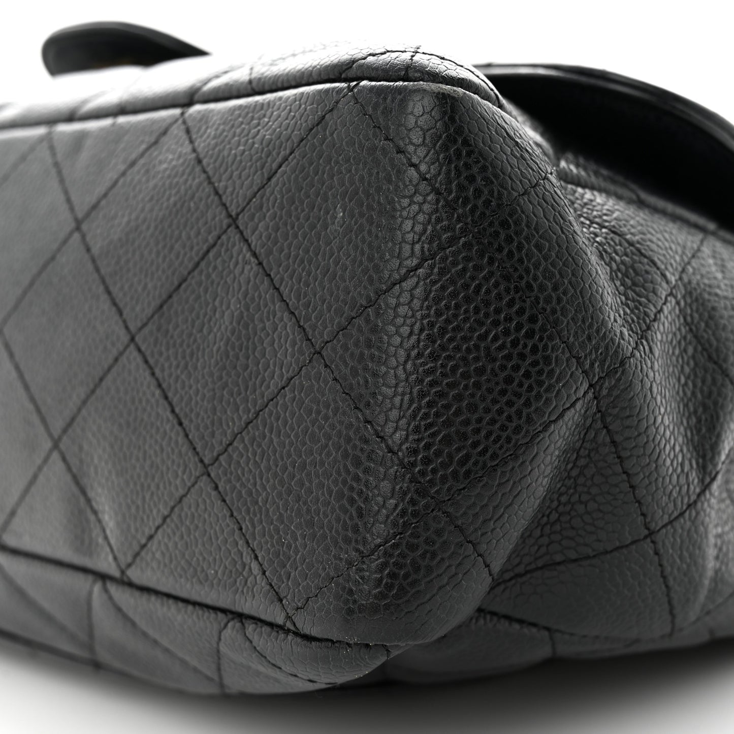 Caviar Quilted Jumbo Single Flap Navy