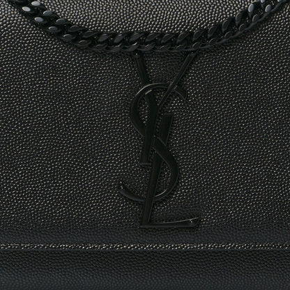 Saint Laurent Grain De Poudre Small Monogram Kate Satchel Black 7 of 9