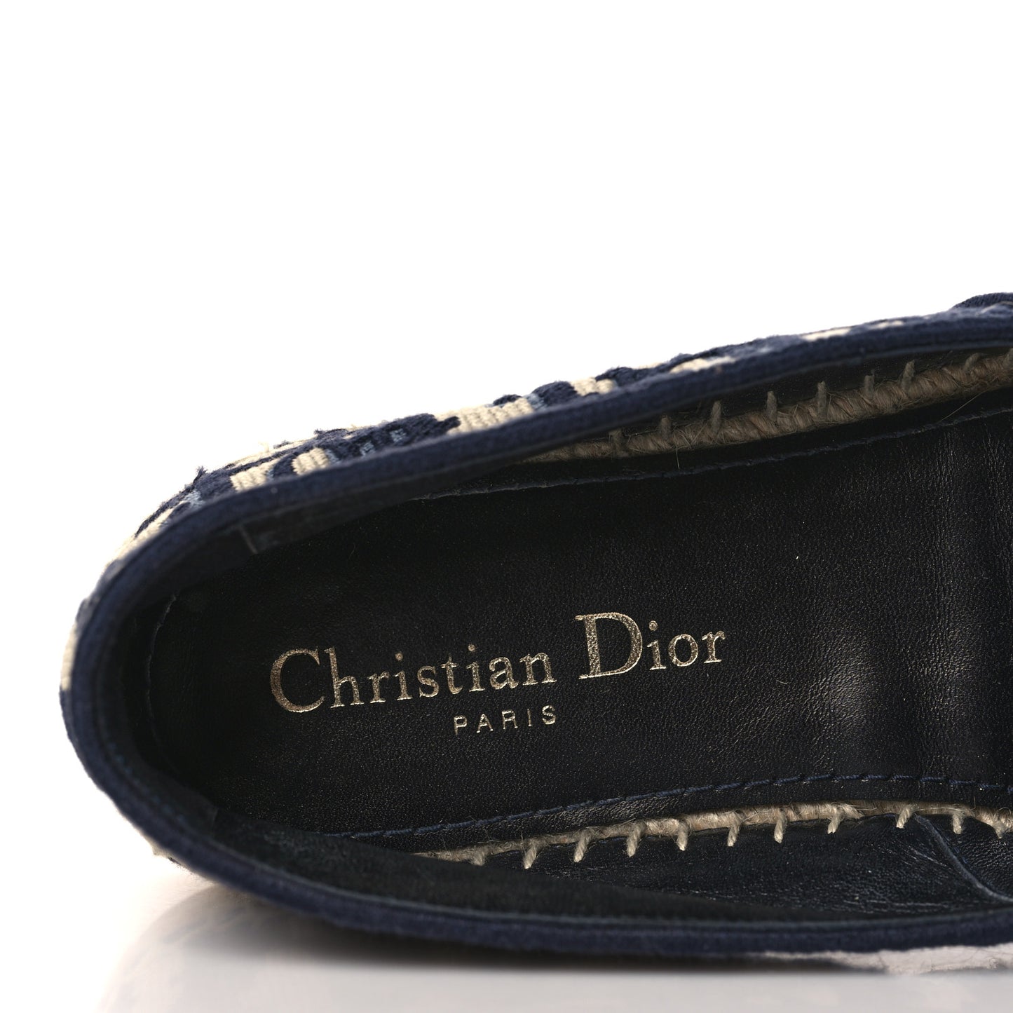 Oblique Embroidered Granville 15mm Espadrilles 38.5 Deep Blue