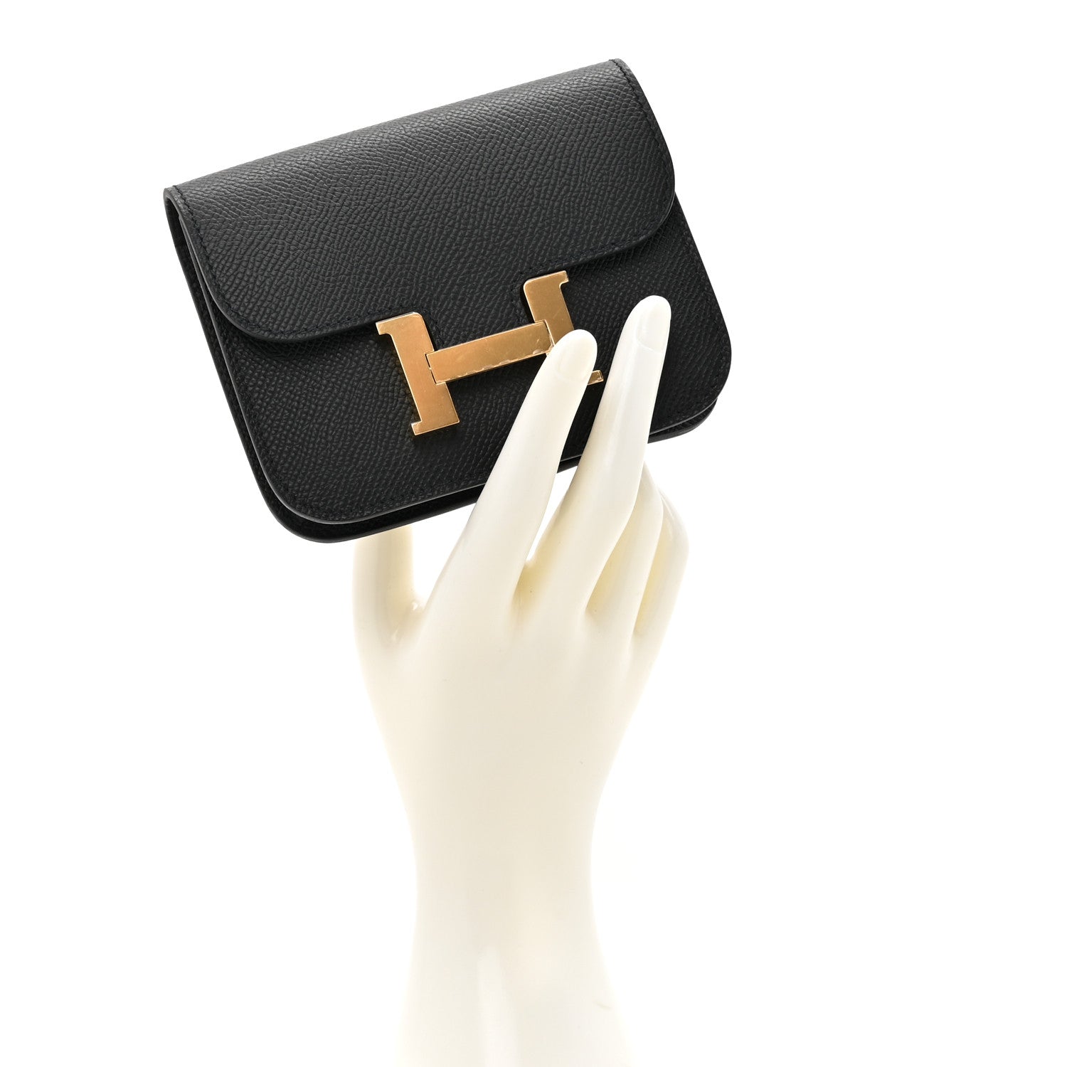 Hermes Epsom Constance Slim Wallet Black 2 of 9