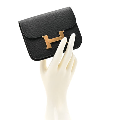 Hermes Epsom Constance Slim Wallet Black 2 of 9