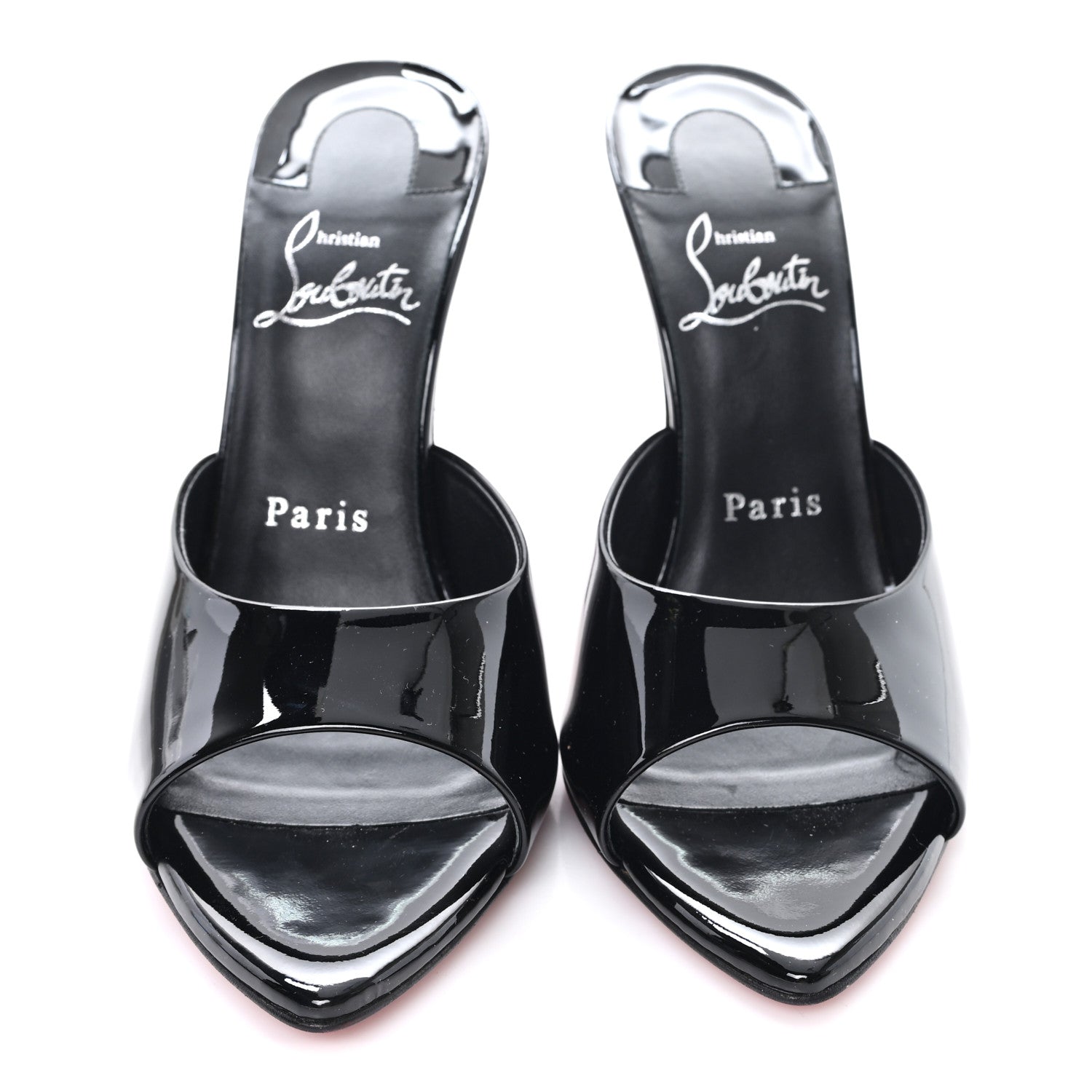 Christian Louboutin Patent Miss Z 100 Mule 36 Black 1812595