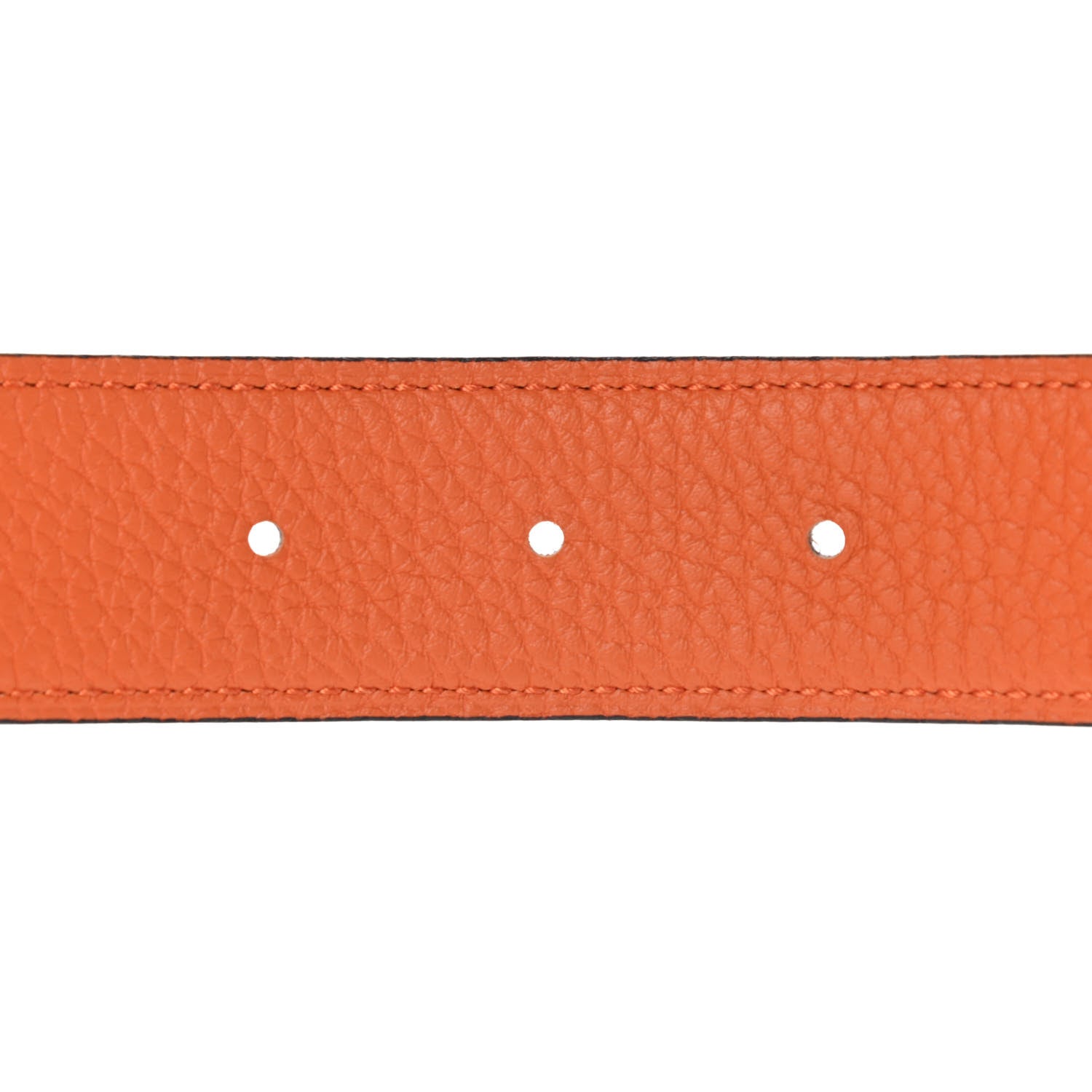 Hermes Box Togo 32mm H Belt 85 Black Orange 6 of 7