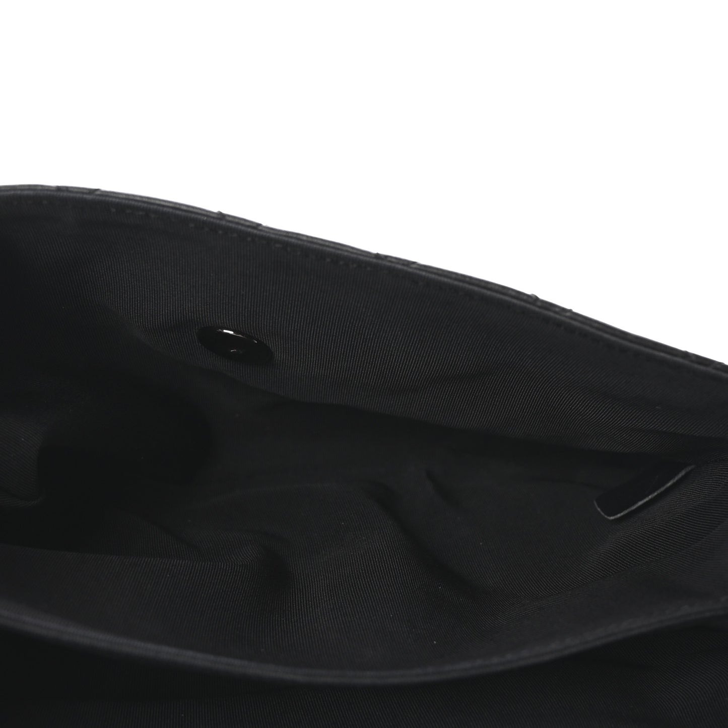 Lambskin Grosgrain Quilted Flap Black