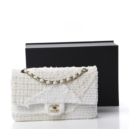 Chanel Tweed Patchwork Medium Double Flap White 11 of 11
