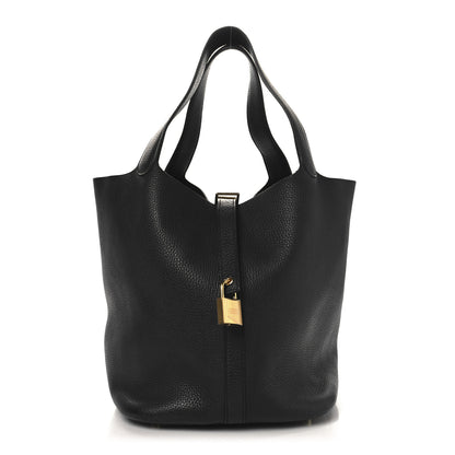 Hermes Taurillon Clemence Picotin Lock 26 GM Black 1 of 14