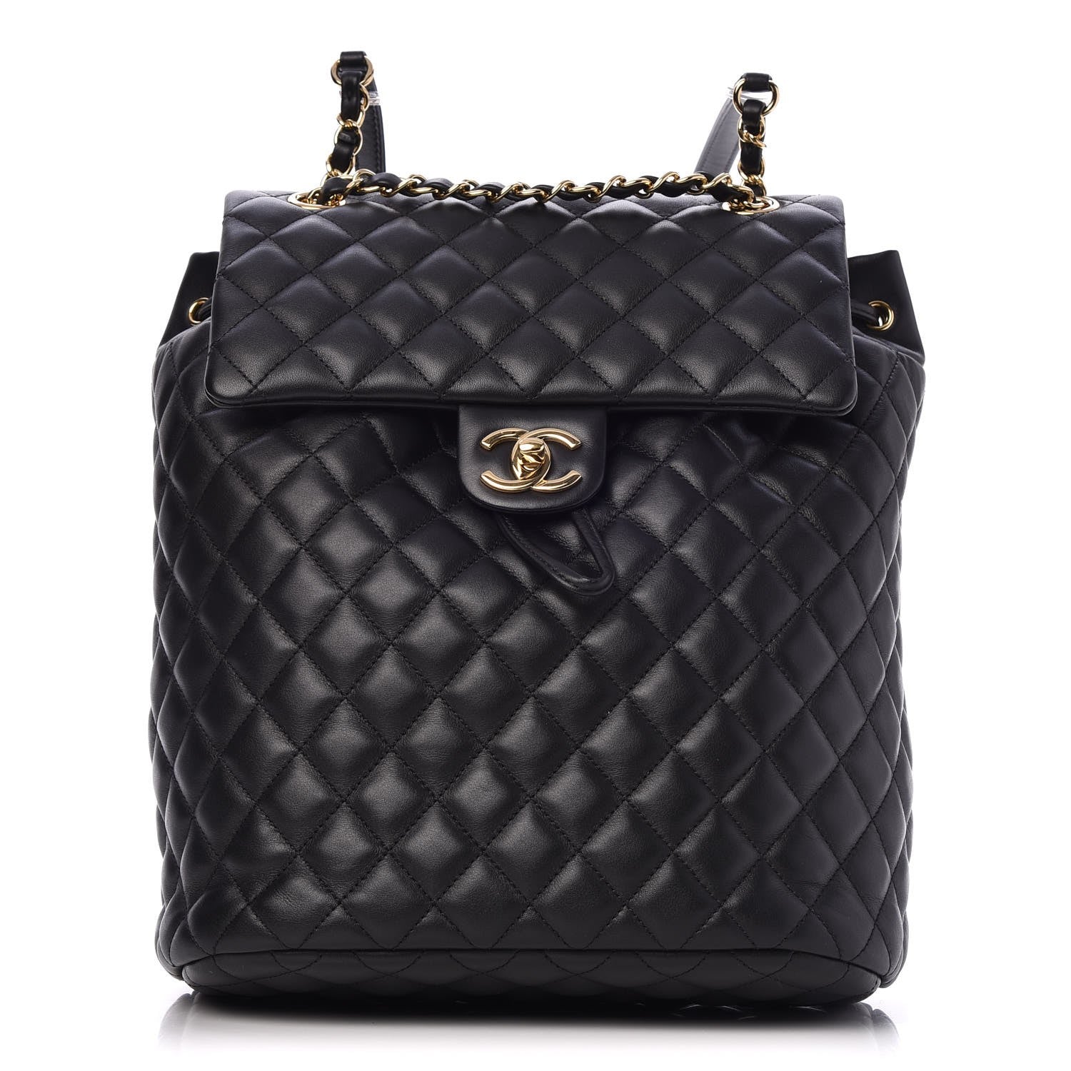 Chanel Calfskin Quilted Large Urban Spirit Backpack Black 1 of 8
