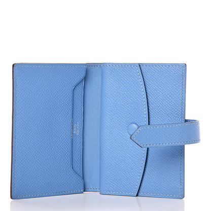 Hermes Epsom Mini Bearn Wallet Bleu Paradis 5 of 8