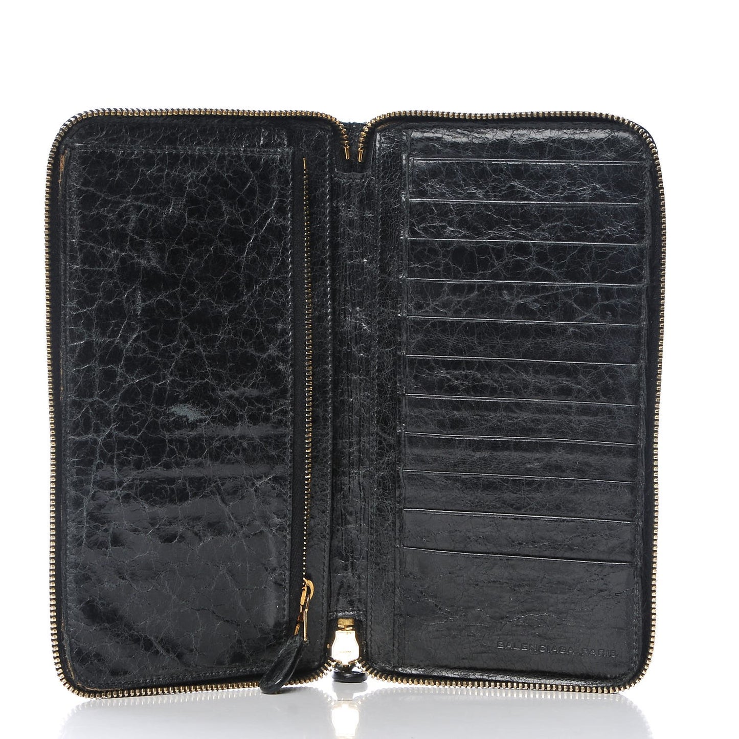 Agneau Giant 12 Gold Hardware Compagnon Wallet Black