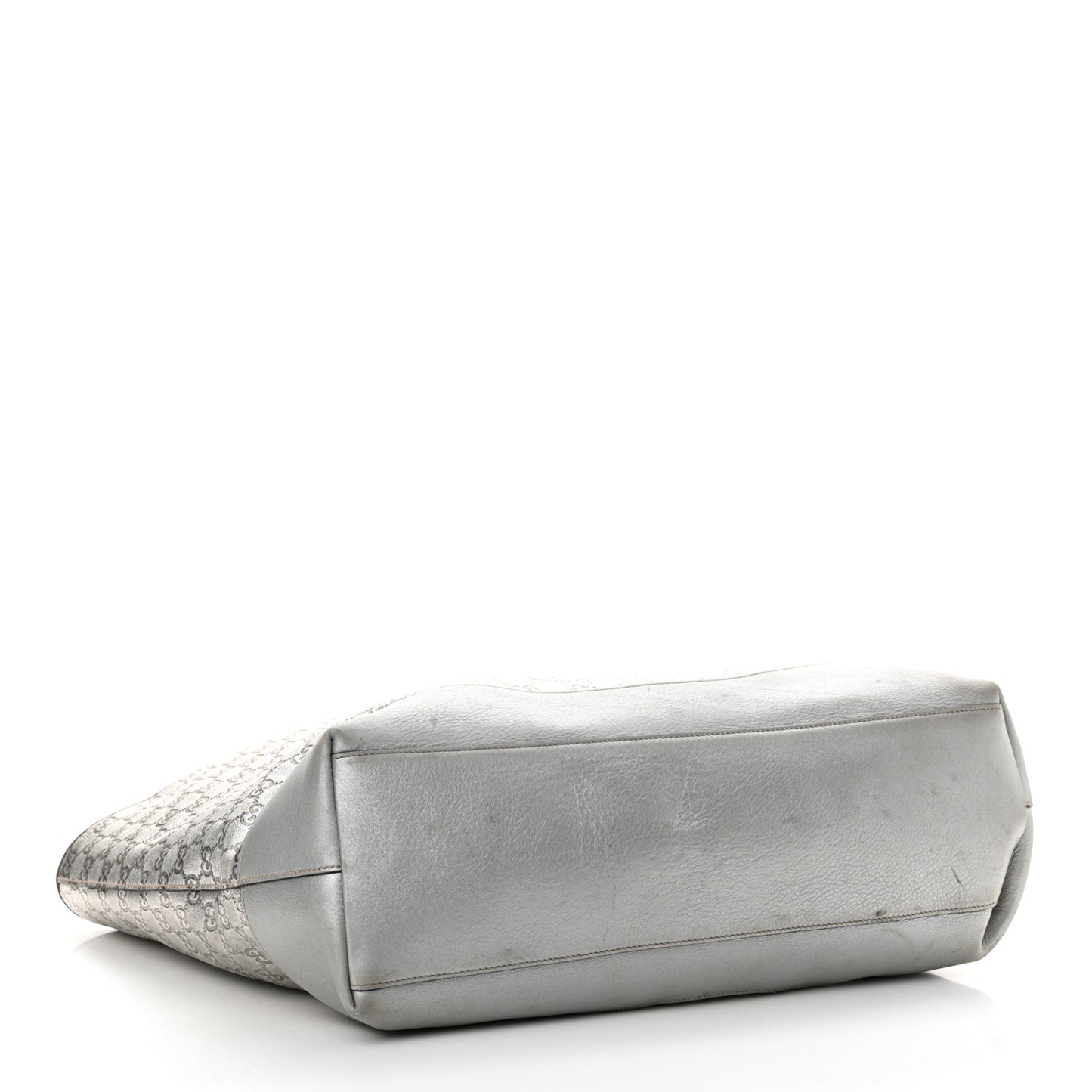 Guccissima Large Tote Silver