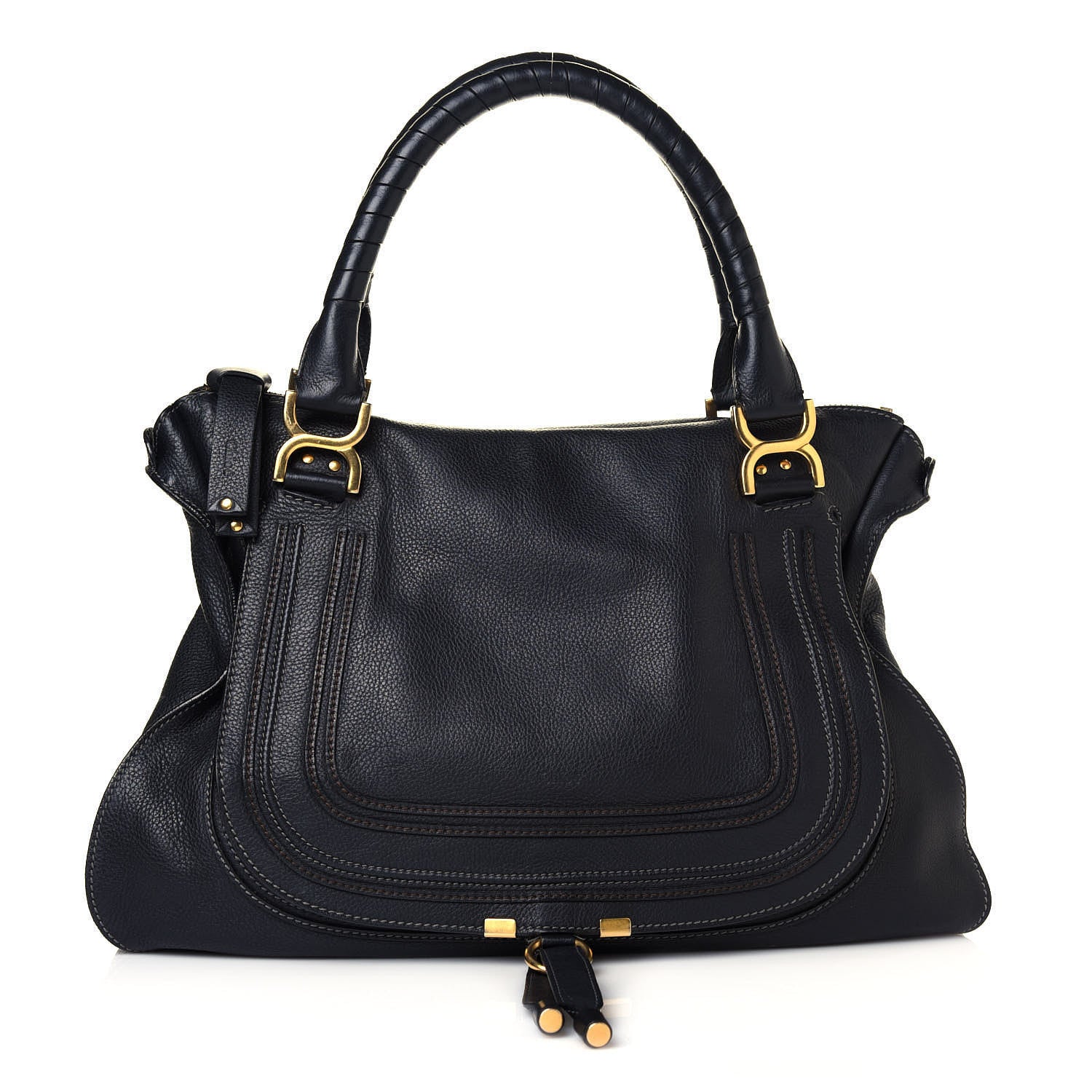 Chloe Calfskin Medium Marcie Satchel Black 1 of 12