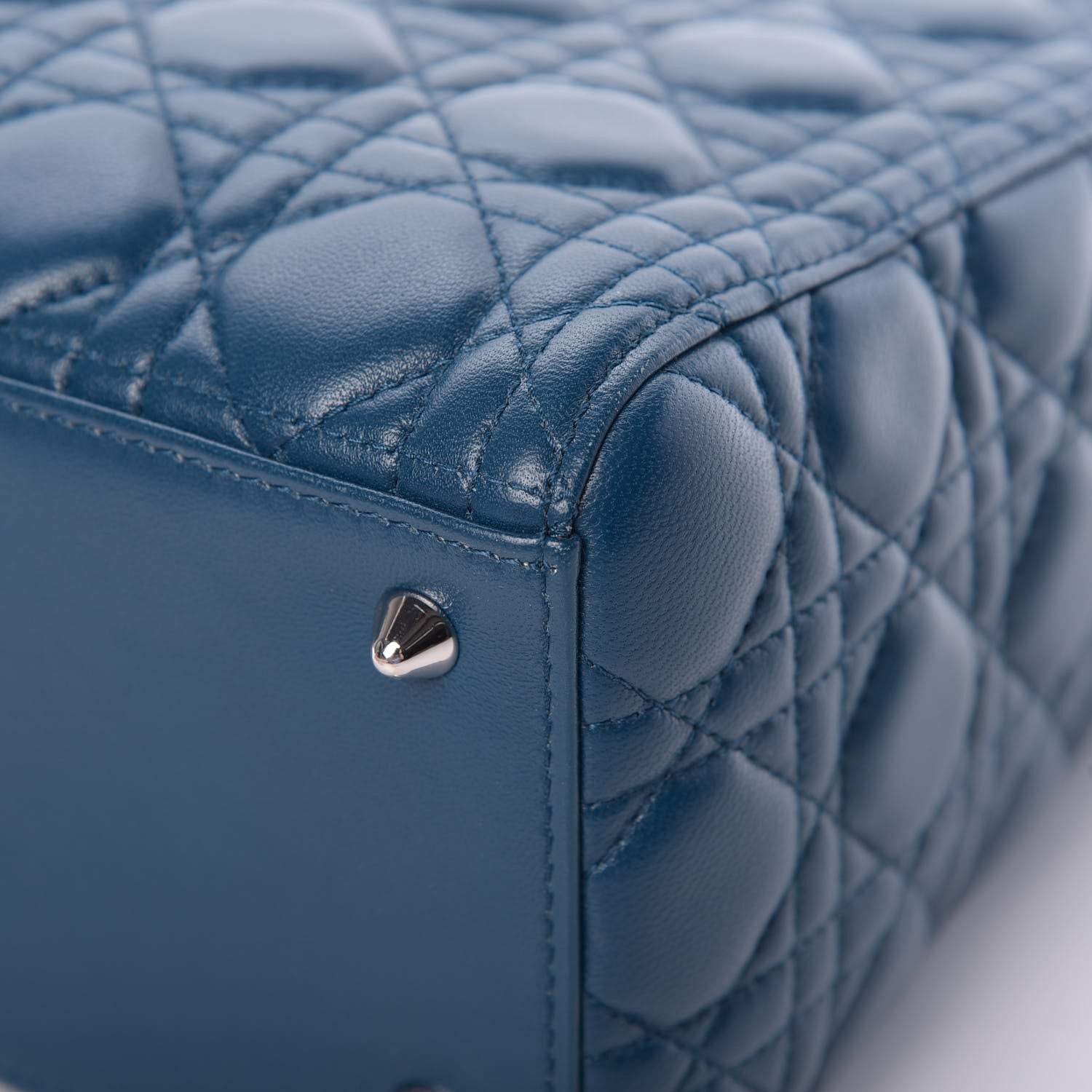 Christian Dior Lambskin Cannage Medium Lady Dior Blue 11 of 12