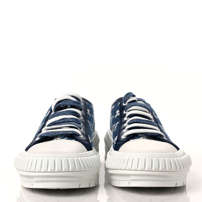 Louis Vuitton Denim Monogram Squad Sneakers 38 Marine 2 of 8