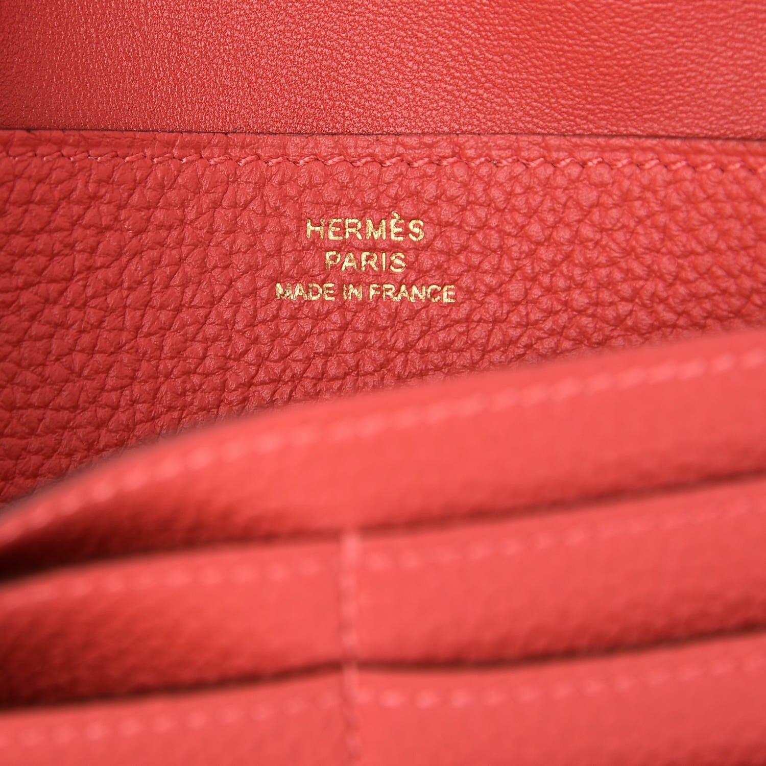 Hermes Togo Dogon Recto Verso Wallet Rouge Pivoine 6 of 7