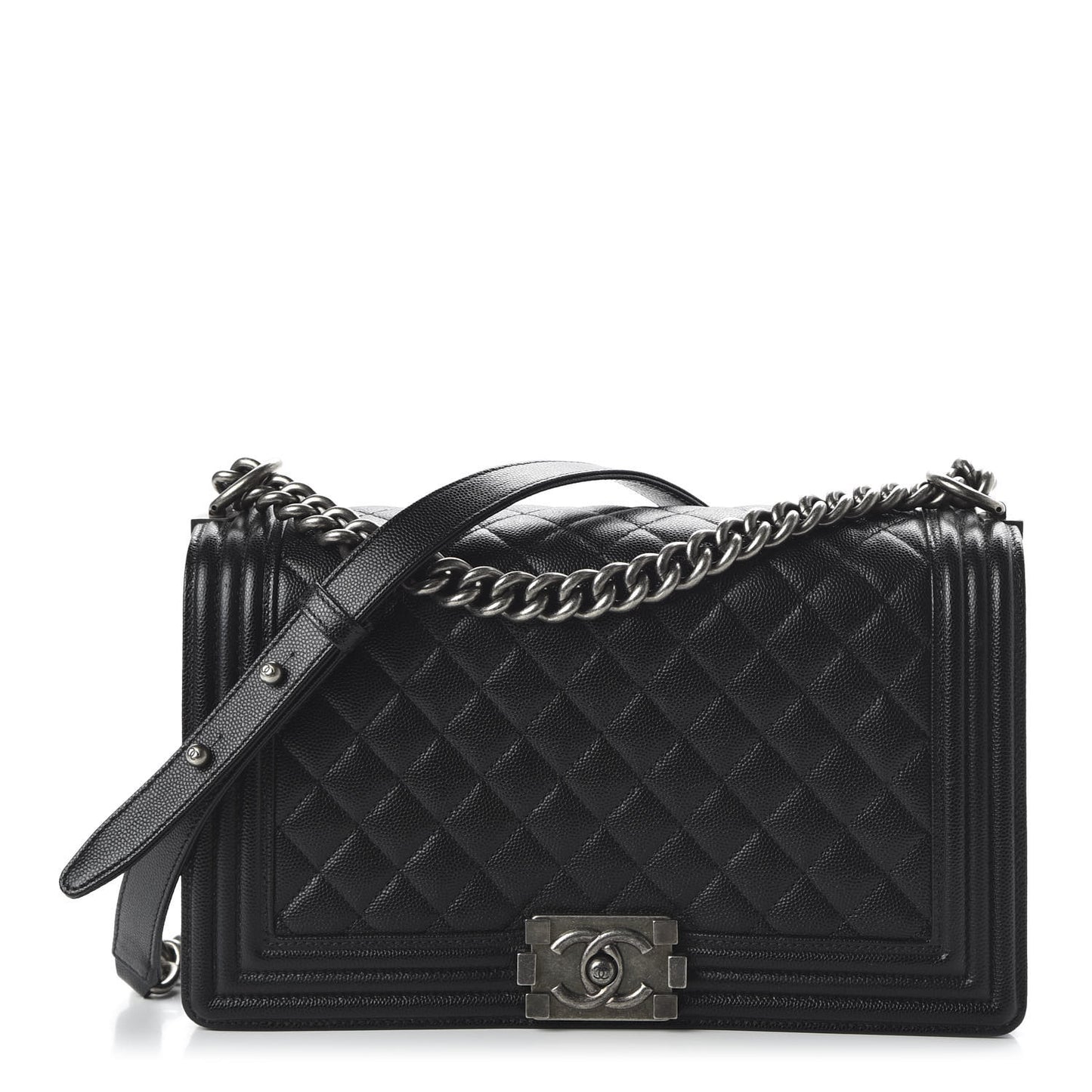 Caviar Quilted New Medium Boy Flap Black
