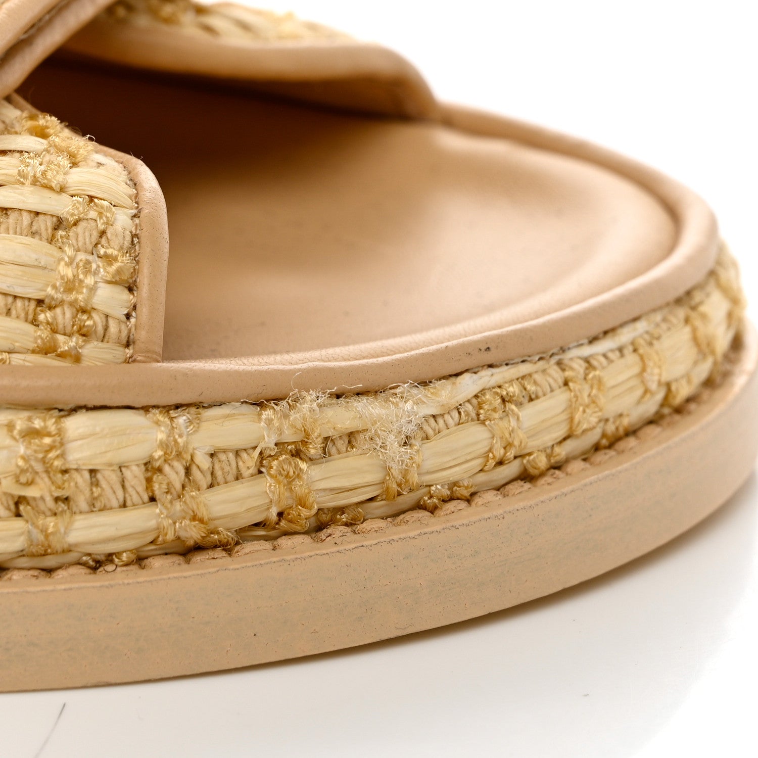 Chanel Braided Fabric Velcro Dad Sandals 39.5 Beige 9 of 9