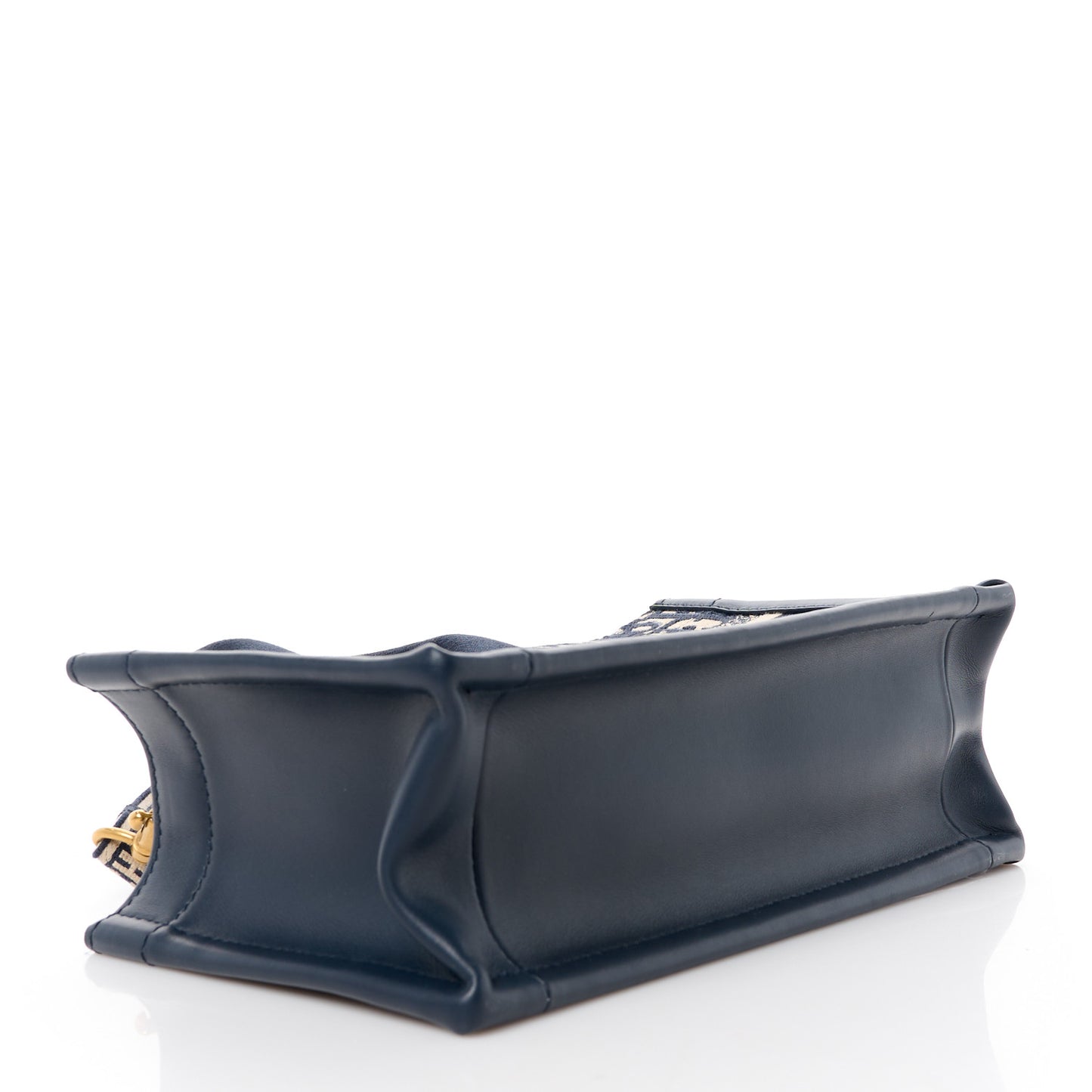 Oblique Calfskin East West Book Tote With Strap Blue Multicolor