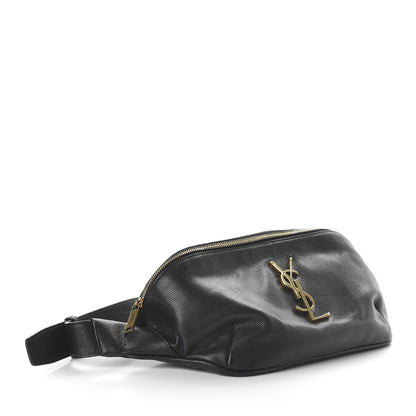Saint Laurent Grain De Poudre Monogram Belt Bag Black 4 of 9
