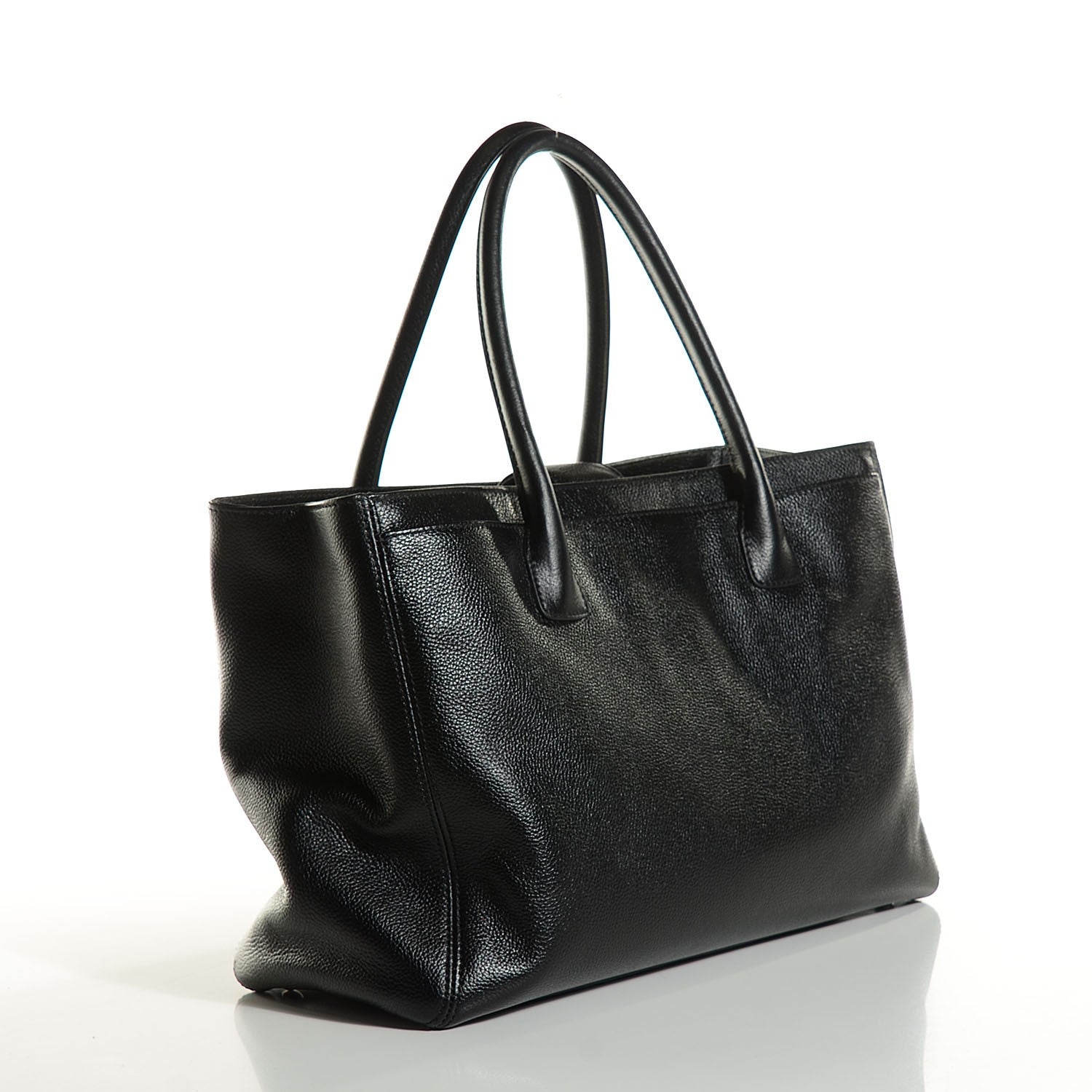 Chanel Calfskin Cerf Executive Shopper Tote Black 3 of 8