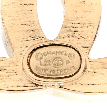 Chanel Crystal CC Earrings Gold 4 of 5