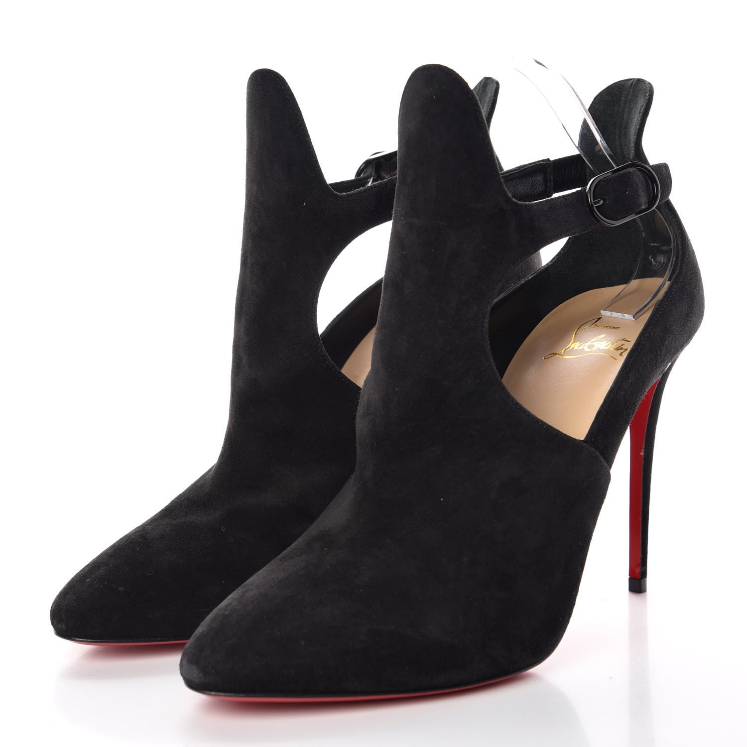 Christian Louboutin Veau Velours Canadada 100 Booties 38.5 Black 3 of 7