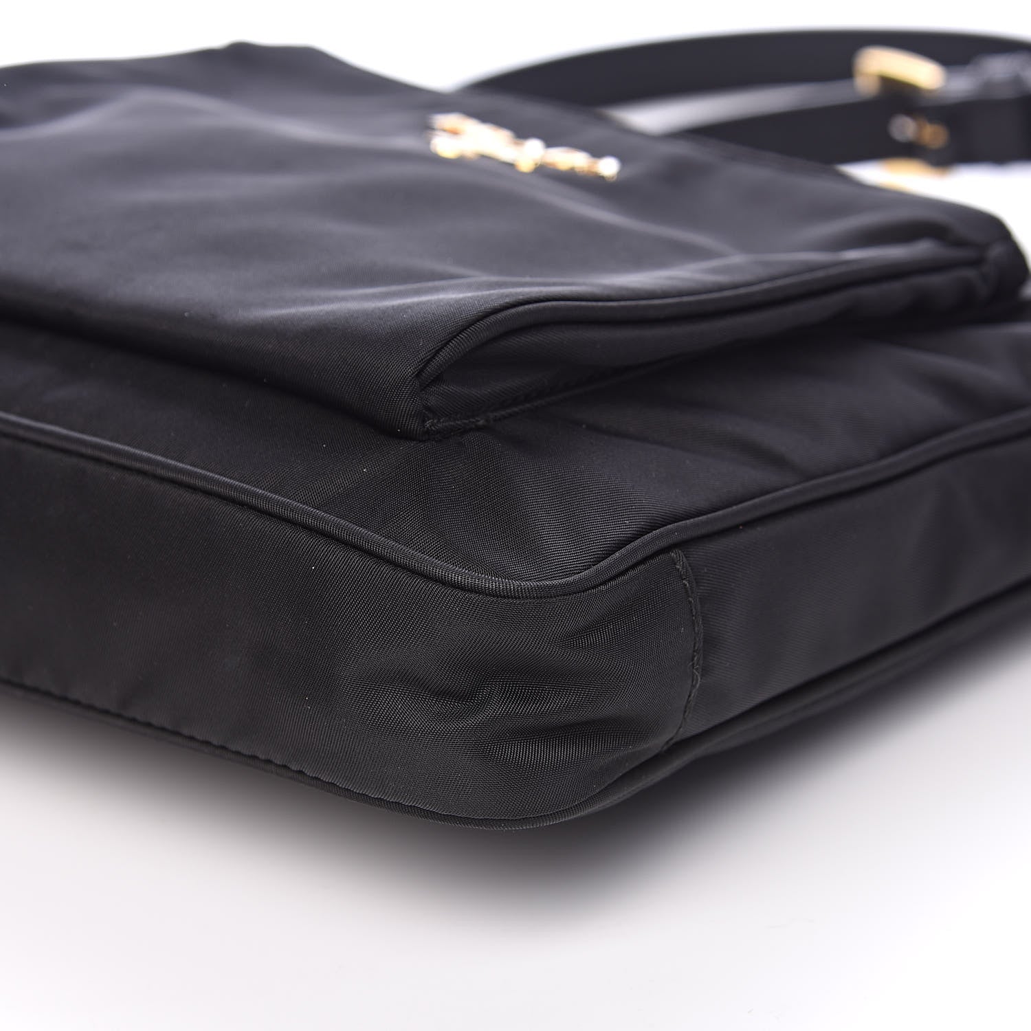 Prada Tessuto Nylon Saffiano Crossbody Bag Black 9 of 9