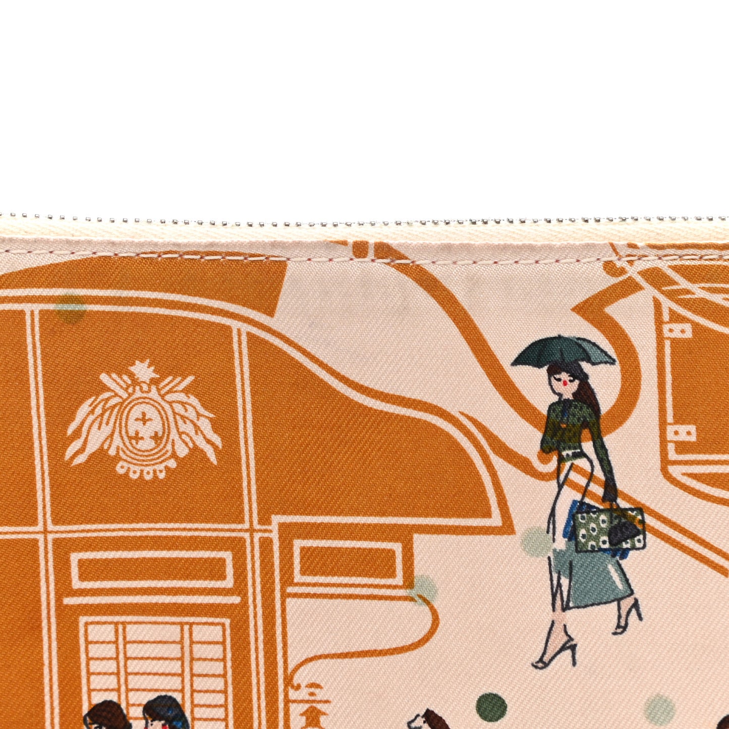 Technical Silk Ex-Libris Les Parisiennes Silky Pocket Cosmetic Case Sesame Nata Bronze