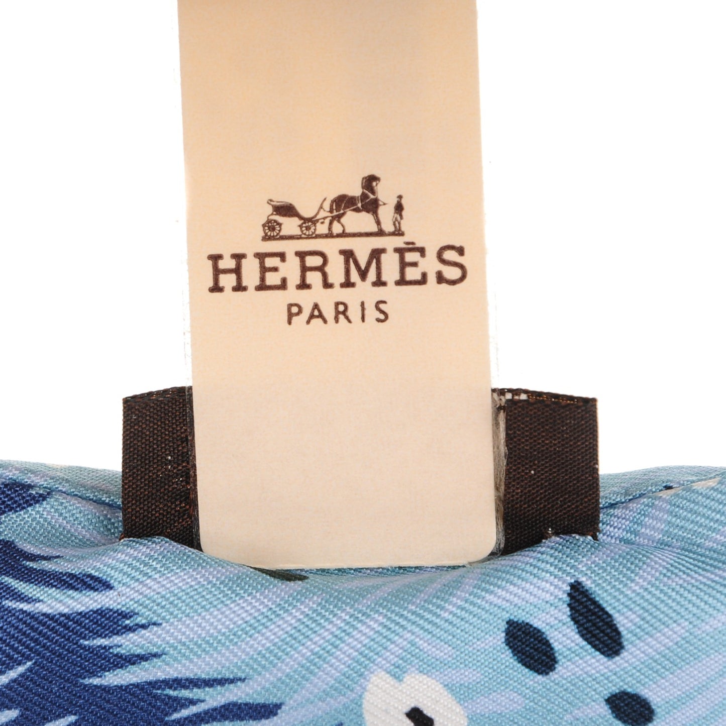 Silk Dans un Jardin Anglais Twilly Ciel Marine Brun
