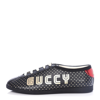 Gucci X SEGA Calfskin Guccy Mens Falacer Sneakers 6 Black 1 of 11
