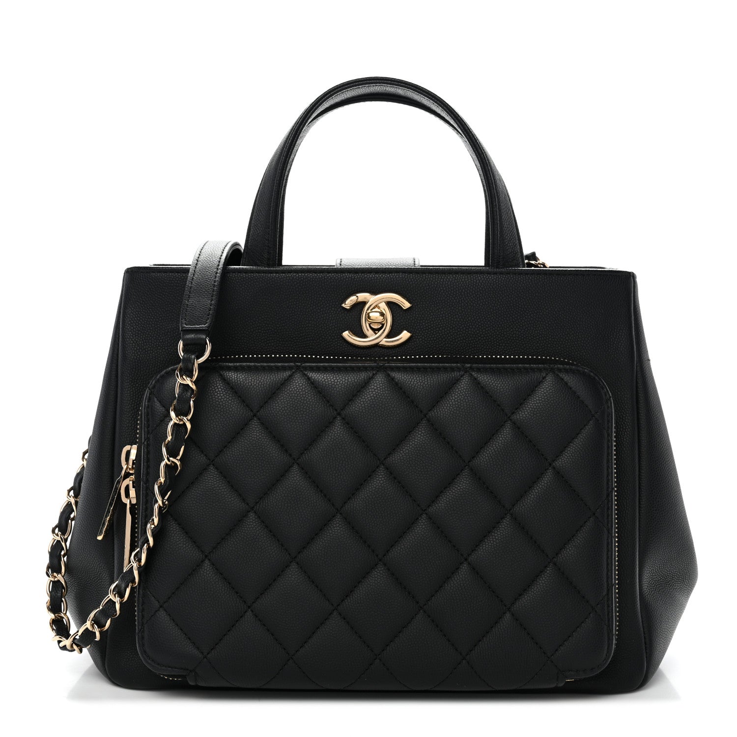 Chanel Caviar Quilted Small Business Affinity Shopping Bag Black 1 of 10