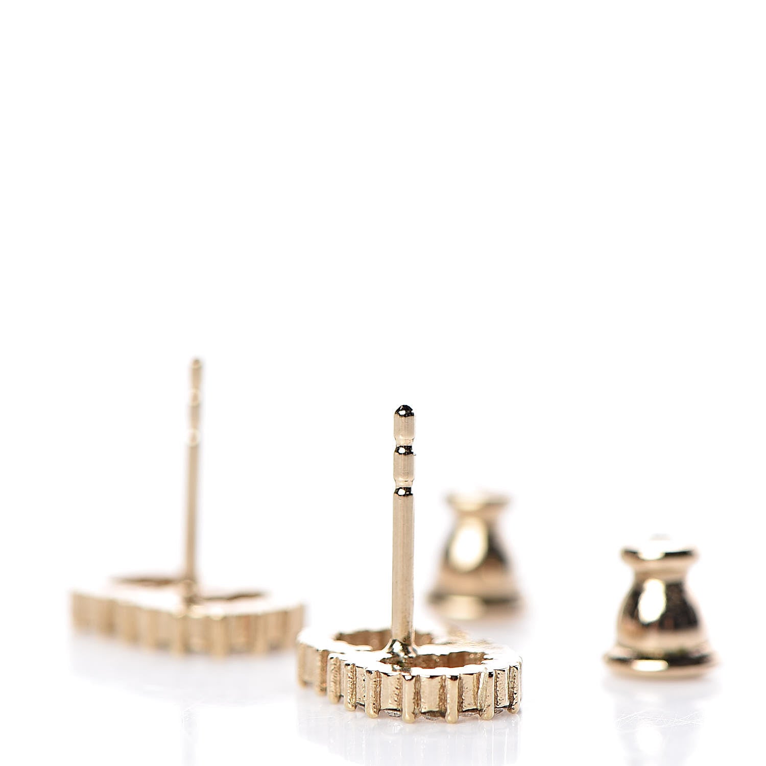 Christian Dior Crystal Clair D Lune Earrings Gold 3 of 4