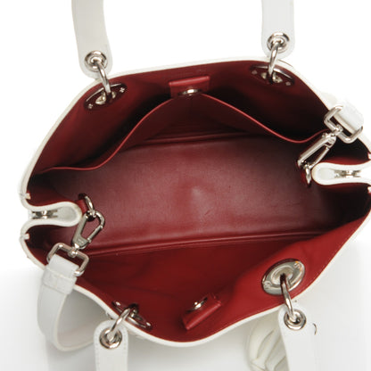 Christian Dior Calfskin Paradise Medium Diorissimo Tote White 7 of 18