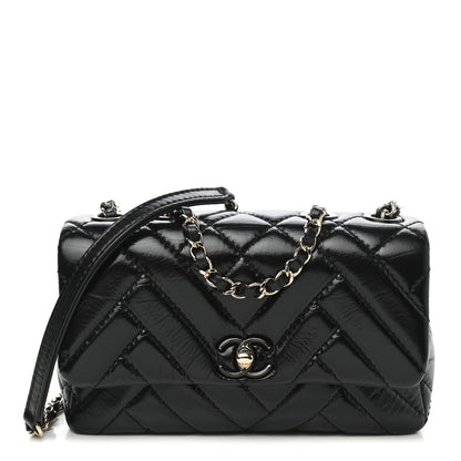 Chanel Shiny Lambskin Quilted Small Montcoco Flap Black 1 of 11