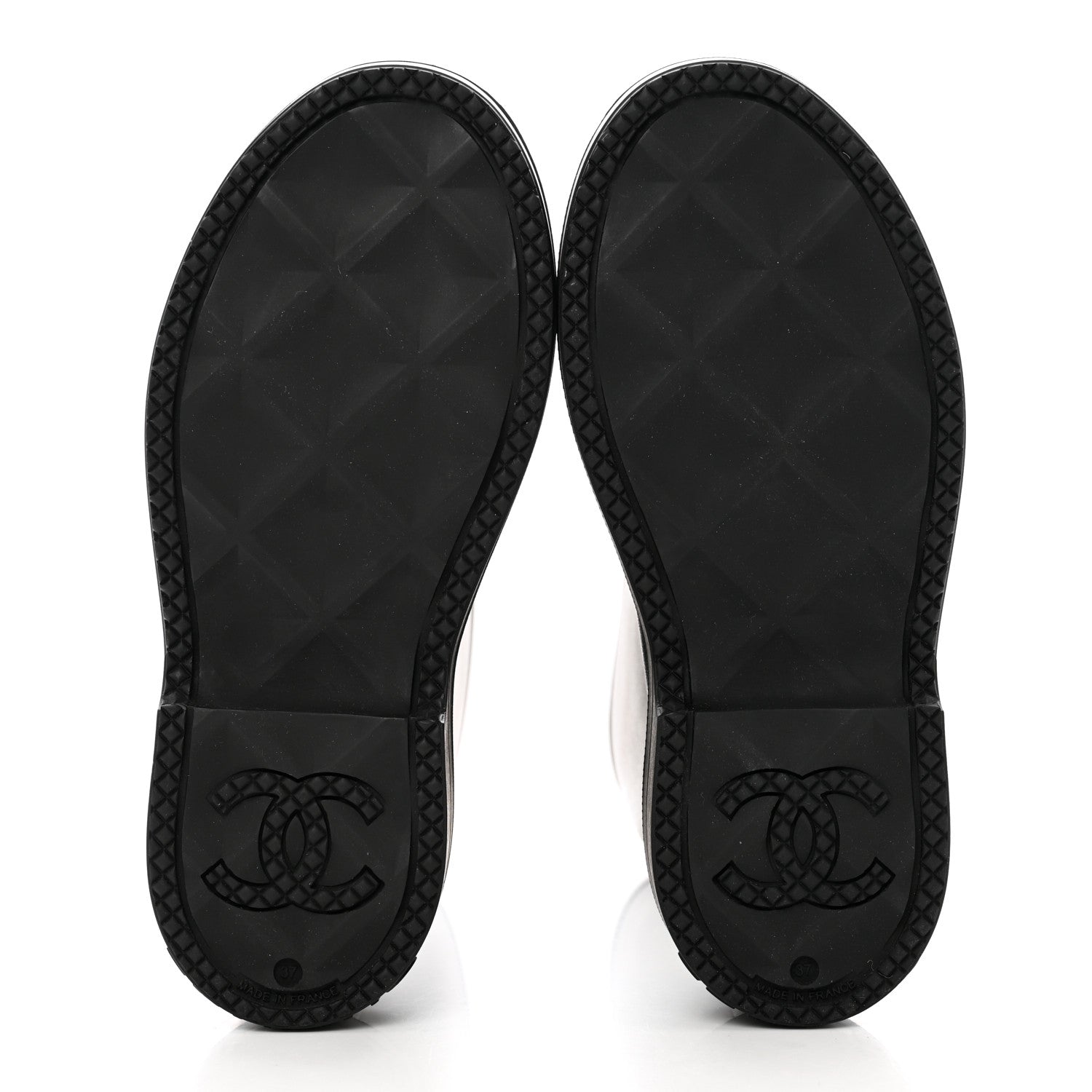 Chanel Caoutchouk CC High Boots 37 Black 5 of 8