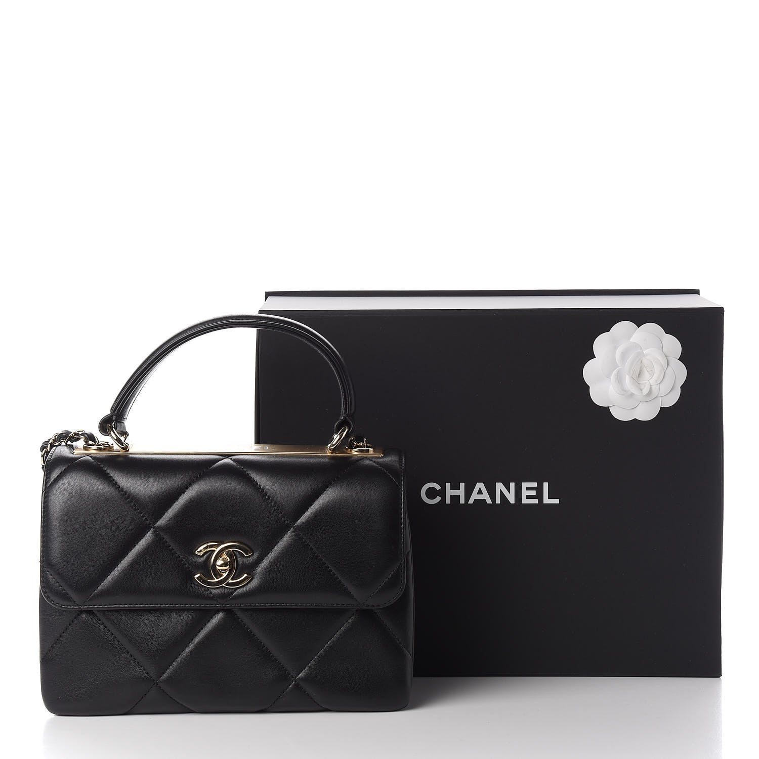Chanel Lambskin Quilted Small Trendy CC Dual Handle Flap Bag Black 13 of 13
