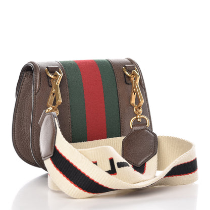 Gucci Textured Calfskin Web Crystal Heart Stripe Small Totem Shoulder Bag New Acero 3 of 8
