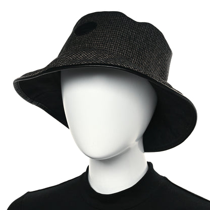 Gucci Wool Nylon GG Monogram Reversible Bucket Hat XL Black Grey 2 of 13
