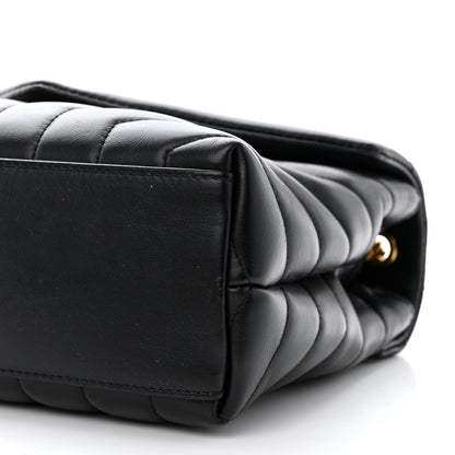 Saint Laurent Calfskin Y Quilted Monogram Small Loulou Chain Satchel Black 11 of 11
