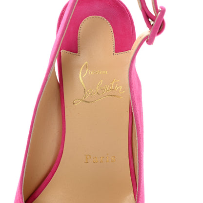 Christian Louboutin Suede Cork Reine De Liege 120 Wedges 37 Pink Natural 7 of 7