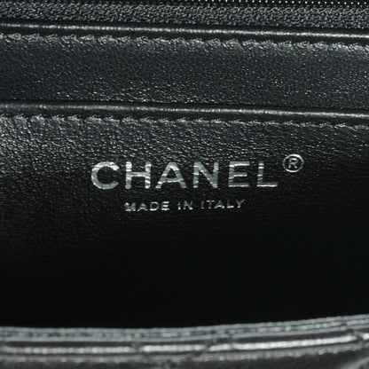 Chanel Lambskin Quilted Jumbo Classic Twist Flap Bag Black Beige 7 of 9