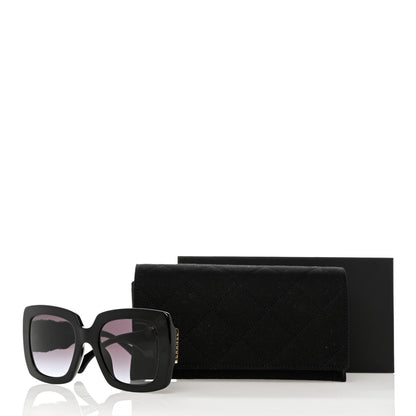 Chanel Acetate Calfskin Square Sunglasses 5474-Q-A Black 8 of 8